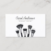 Minimalistisch Schwarz, Weiß Makeup Artist Lashes Visitenkarte (Vorderseite)