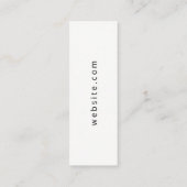 Minimalistisch (schwarz / weiß) mini visitenkarte (Rückseite)