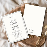 Minimalistisch Schwarz/Weiß Moderne Elegante Hochz Einladung<br><div class="desc">Mit dieser modernen und eleganten, minimalistischen Einladung laden Sie Ihre Gäste mit zeitloser Eleganz ein. Dieses Design mit raffinierter Serifentypografie, sauberem redaktionellen Layout und einer beeindruckenden Kontrastpalette vereint Luxus und Einfachheit. Diese Einladung eignet sich perfekt für Hochzeiten in Schwarz-Krawatte, Stadtfeiern oder schicke, moderne Anlässe. Sie ist vollständig anpassbar und druckfertig...</div>