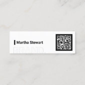 Minimalistisch Schwarz-Weiß-Moderne fett Mini Visitenkarte (Rückseite)