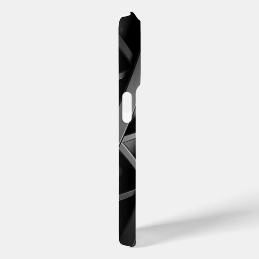 Minimalistisch Schwarz-Weiß-Moderne Monogram Case (Rückseite / Rechts)