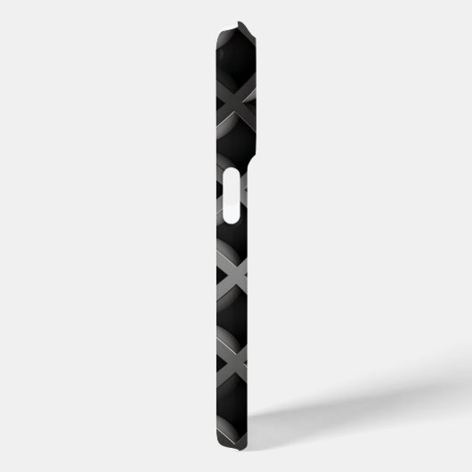 Minimalistisch Schwarz-Weiß-Moderne Monogram Case (Rückseite / Rechts)