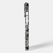 Minimalistisch Schwarz-Weiß-Moderne Monogram Case  (Rückseite / Links)