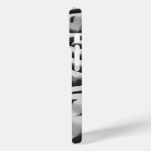 Minimalistisch Schwarz-Weiß-Moderne Monogram Case (Rückseite / Links)