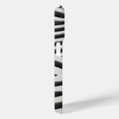 Minimalistisch Schwarz-Weiß-Moderne Monogram Case (Rückseite / Rechts)