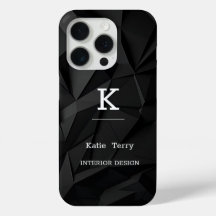 Minimalistisch Schwarz-Weiß-Moderne Monogram Case 
