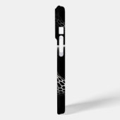 Minimalistisch Schwarz-Weiß-Moderne Monogram Case (Rückseite / Links)