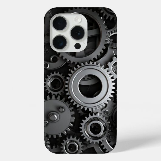 Minimalistisch Schwarz-Weiß-Moderne Monogram Case  (Rückseite)