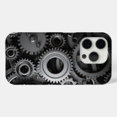Minimalistisch Schwarz-Weiß-Moderne Monogram Case  (Rückseite (Horizontal))