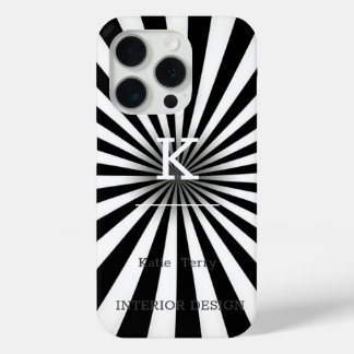 Minimalistisch Schwarz-Weiß-Moderne Monogram Case 