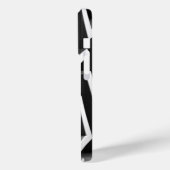 Minimalistisch Schwarz-Weiß-Moderne Monogram Case (Rückseite / Links)