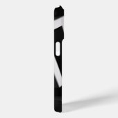 Minimalistisch Schwarz-Weiß-Moderne Monogram Case (Rückseite / Rechts)