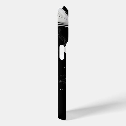 Minimalistisch Schwarz-Weiß-Moderne Monogram Case (Rückseite / Rechts)