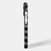 Minimalistisch Schwarz-Weiß-Moderne Monogram Case  (Rückseite / Links)