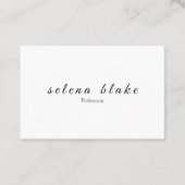 Minimalistisch Schwarz/Weiß | Modernes Beruflich Visitenkarte (Vorderseite)