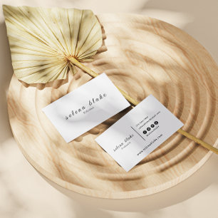 Minimalistisch Schwarz/Weiß   Modernes Beruflich Visitenkarte