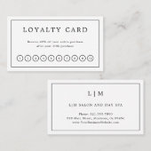 Minimalistisch Schwarz-Weiß-Monogramm Moderne Eleg Treuekarte (Vorne/Hinten)