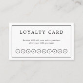 Minimalistisch Schwarz-Weiß-Monogramm Moderne Eleg Treuekarte (Vorderseite)