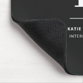 Minimalistisch Schwarz-Weiß-Monogramm Mousepad (Ecke)