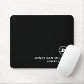 Minimalistisch Schwarz-Weiß-Monogramm Mousepad (Mit Mouse)