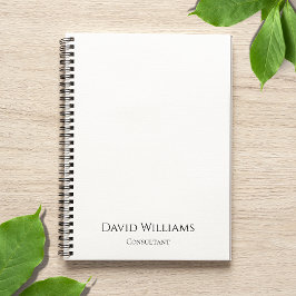 Minimalistisch Schwarz-weiß Notizblock