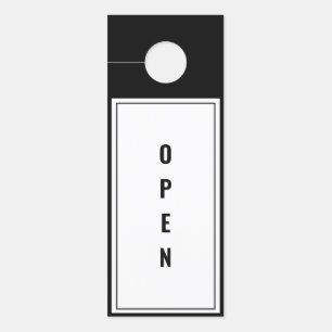 Minimalistisch Schwarz/Weiß, offene Türverkleidung Türanhänger