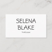 Minimalistisch Schwarz/Weiß | Trendy Retro Chic Visitenkarte (Vorderseite)