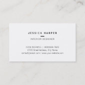 Minimalistisch Schwarz/Weiß Visitenkarte (Rückseite)