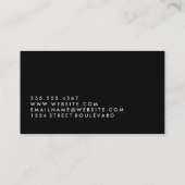 Minimalistisch Schwarz/Weiß Visitenkarte (Rückseite)