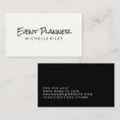 Minimalistisch Schwarz/Weiß Visitenkarte (Vorne/Hinten)