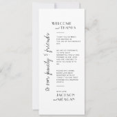 Minimalistisch Schwarz-Weiß-Willkommensgruß & Dank Karte (Vorderseite)