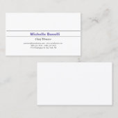 Minimalistisch Schwarz-weiße Beruflich Moderne Visitenkarte (Vorne/Hinten)