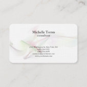 Minimalistisch Schwarz-weiße Schlicht Moderne Abst Visitenkarte (Vorderseite)