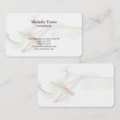 Minimalistisch Schwarz-weiße Schlicht Moderne Abst Visitenkarte (Vorne/Hinten)