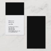 Minimalistisch Schwarz-weiße Schlicht Moderne Beru Visitenkarte (Vorne/Hinten)