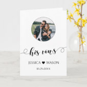 Minimalistisch Schwarz-weiße seine Hochzeitsgesche Karte (Gelbe Blume)