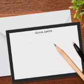 Minimalistisch Schwarz - Zwei Grenzen - Modernes M Mitteilungskarte