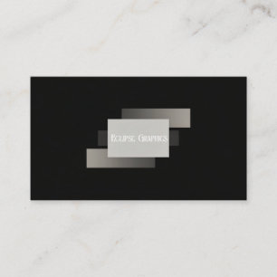 Minimalistisch Schwarze Geometrische Überlappung A Visitenkarte