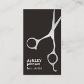 Minimalistisch Schwarze Imitate Silver White Bold Visitenkarte (Vorderseite)