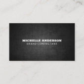 Minimalistisch | Schwarze Textur Visitenkarte (Vorderseite)