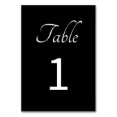 Minimalistisch: Schwarze Tischnummer (Vorderseite)