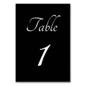 Minimalistisch: Schwarze und kursive Tischnummer (Vorderseite)