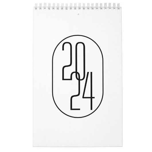 Minimalistisch Schwarzweiß Kalender (Titelbild)