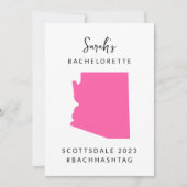Minimalistisch Scottsdale Bach Party Itinerary Einladung (Vorderseite)
