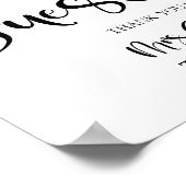 Minimalistisch Scripture Hochzeitszeichen des Gäst Poster (Ecke)