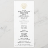 Minimalistisch Seashell Wedding Programm (Vorderseite)