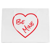 Minimalistisch Sei ich Personalisiert rot und weiß Große Geschenktüte (Vorderseite)