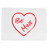 Minimalistisch Sei ich Personalisiert rot und weiß Große Geschenktüte (Rückseite)