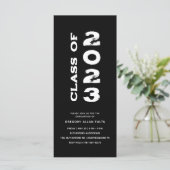 Minimalistisch Senior Abschluss 2023 Schwarz-weiß (Stehend Vorderseite)