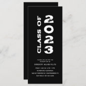 Minimalistisch Senior Abschluss 2023 Schwarz-weiß (Vorne/Hinten)